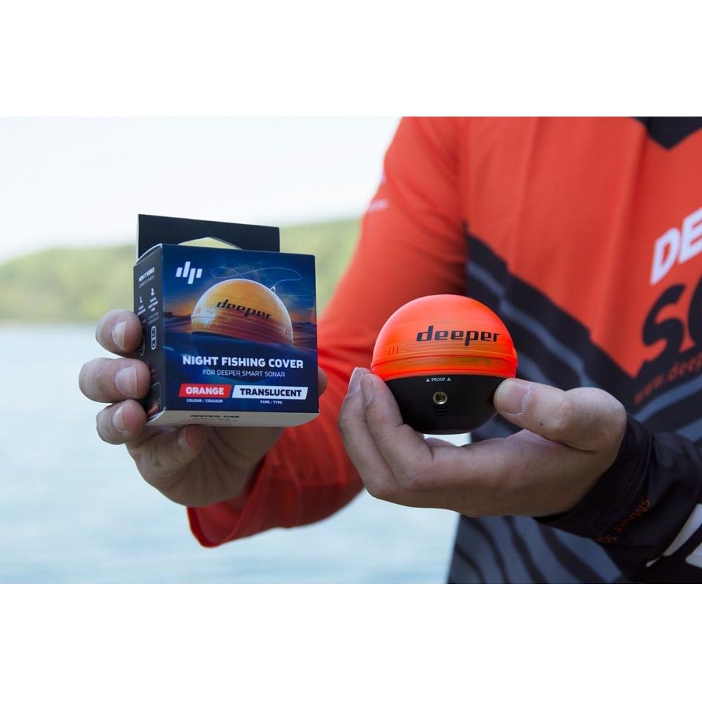 Поглиблене покриття для нічної риболовлі, спеціально для бездротового розумного ехолота, помаранчеве, Fri
