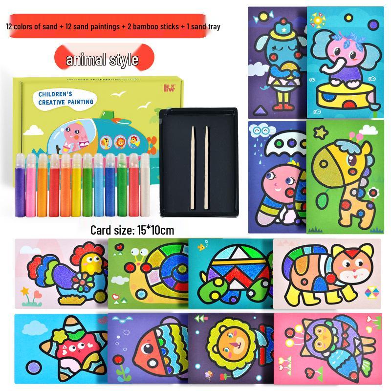 Children's DIY Sand Painting Kit: Educational Craft Toy for Boys and Girls