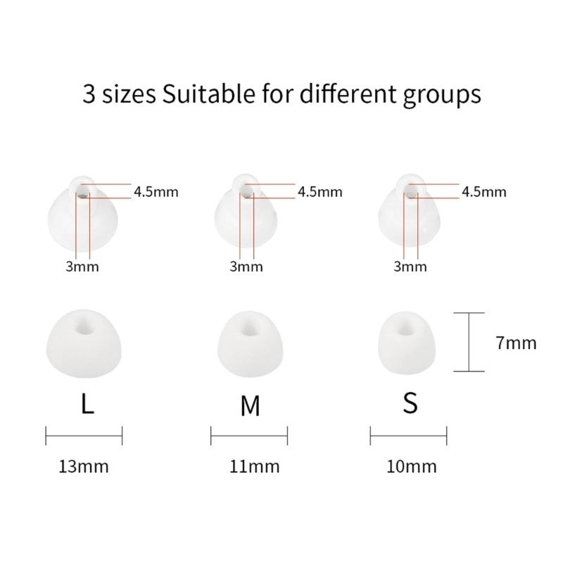 Anti Slip Waterproof Replace Earplug Ear Tips Pad Set Silicone In-Ear Earphone Earbuds Cover Cap For Nothing Ear (2) (1)