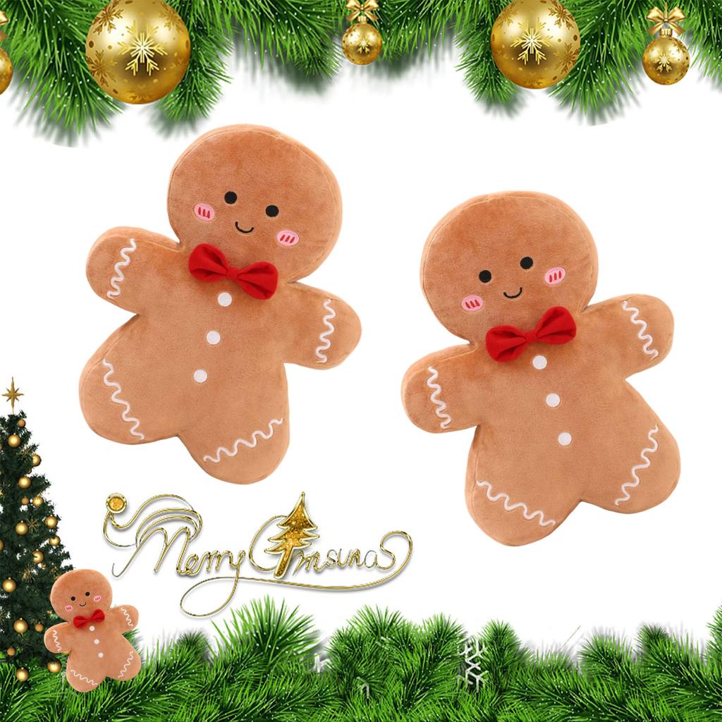 Kerstversiering Speelgoed Schattige Peperkoekmannetje Knuffelspeeltje Knuffelpop Troostpop Sierkussen Huisdecoratie Decor Cadeau