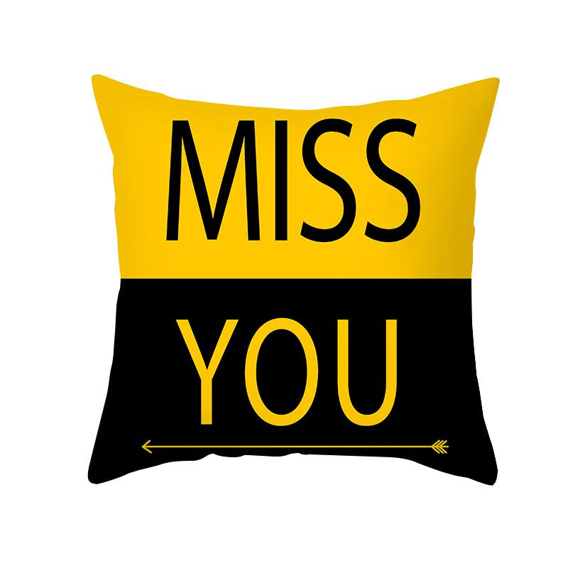 Kissenbezug im nordischen Stil, abstrakt gelb, geometrisch, kurzvelour, Zuhause, Sofa, Kissen, Kissenbezug