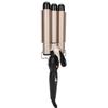 Hair Curler Triple Pipe Hair Curling Iron Wand 2 Temperature Tourmaline Electric Hair Styling ToolGold US Plug