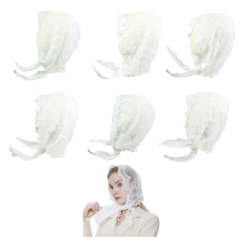 Voal Mantilă Dantelă Vintage Eșarfă de Cap Biserică pentru Mireasă Catolică Voal Eșarfă de Cap Catolică Articole de Acoperământ Vacanță la Plajă Bandane