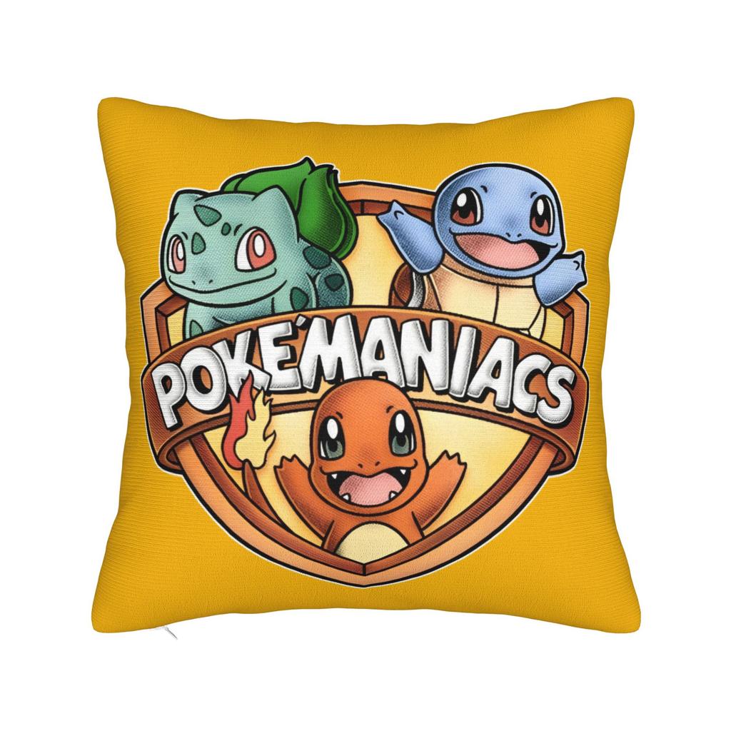 Cartoon Pillowcase Polyester Cushion Cover Decor Pokemoned Throw Pillow Case Cover Home Zipper 45X45Cm