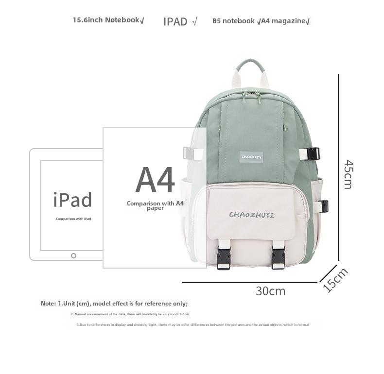 Japanese Waterproof Oxford Cloth Backpack - Large Capacity, Lightweight, Simple Design for Female College Students