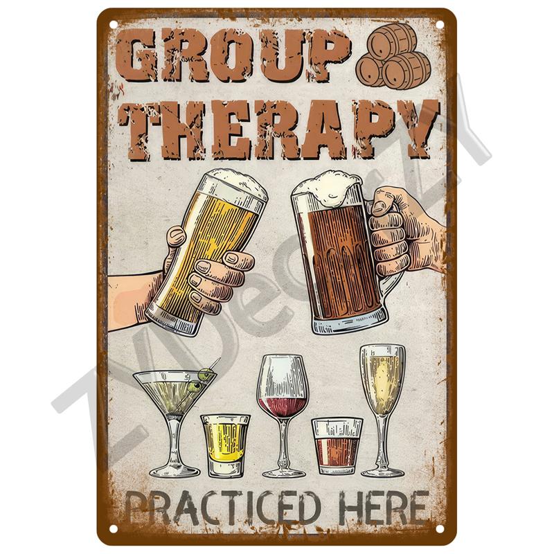 Vintage Posters Cocktail Tin Sign Plaque Metal Sign Plate Decoration Wall Art Home Decor For Bar Pub Club Man Cave Iron Painting