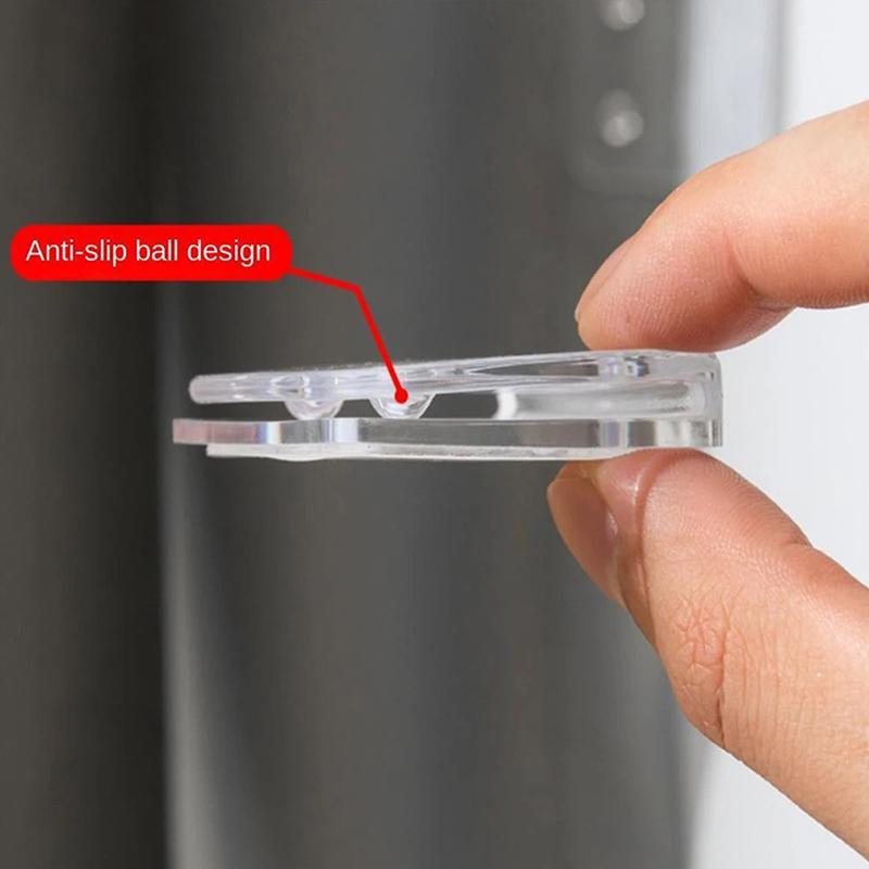 2/4Pcs Shower Curtain Clips Windproof Self-Adhesive Shower Curtain Clips Toilet Curtain Rings Clip Holder Bathroom Accessories