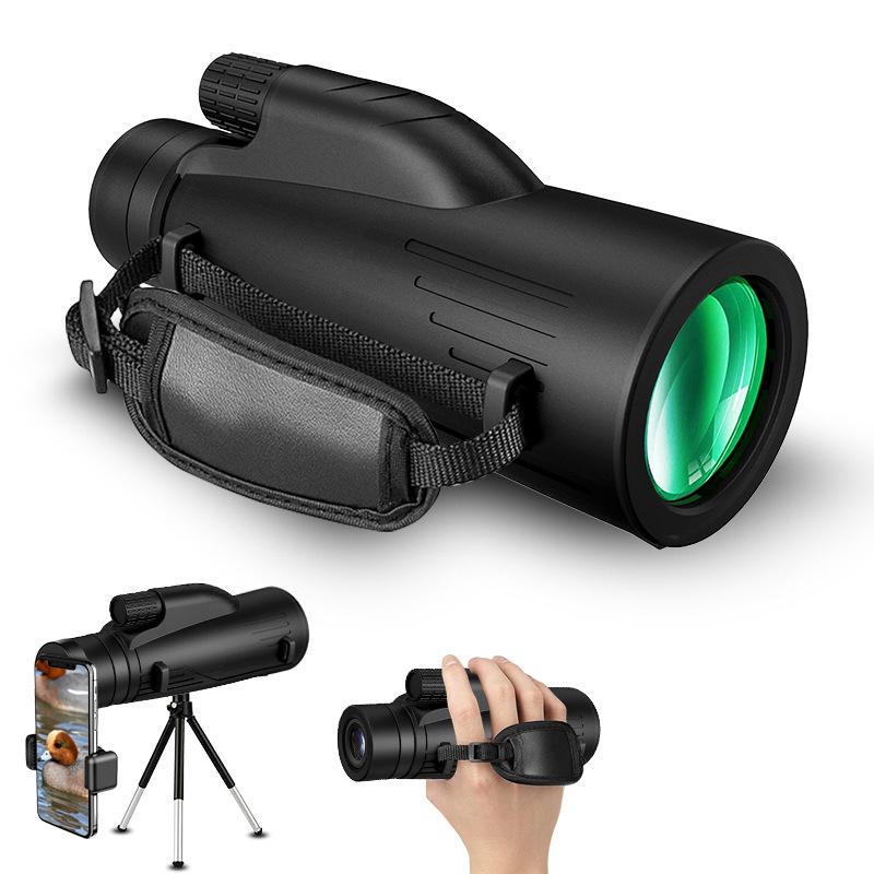 Cross-border Monocular 12×50 High-definition Adult Handheld Outdoor Bird Finder Optical High-powered Glasses New