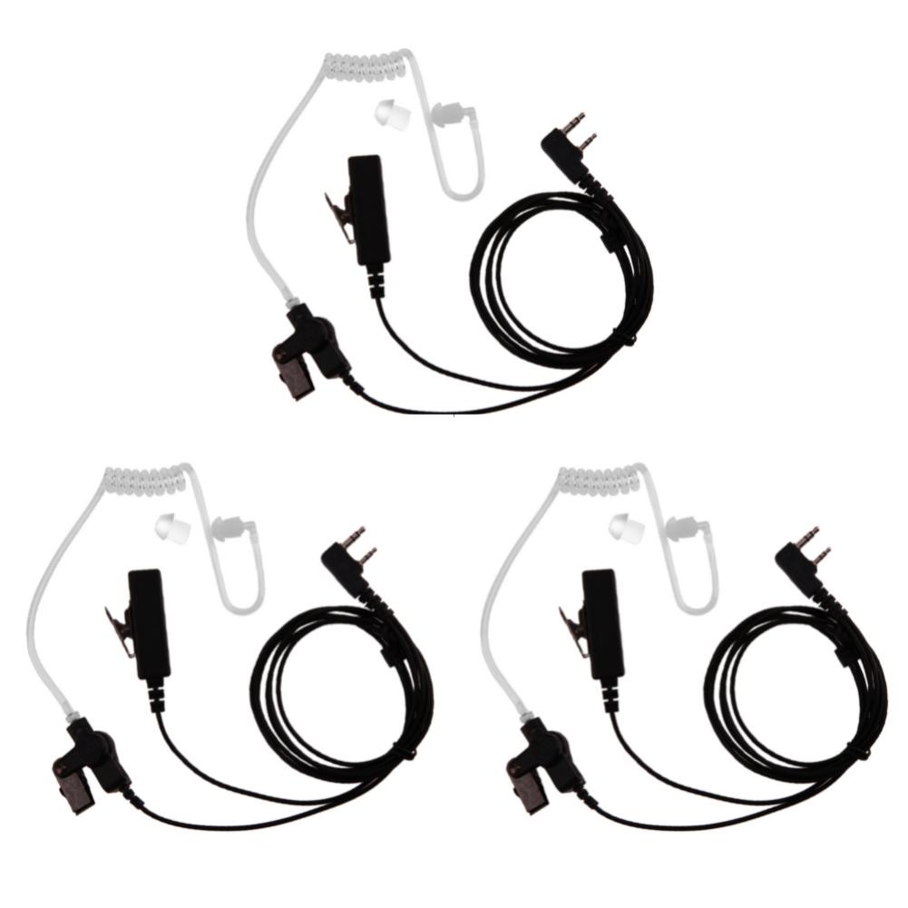1-3pcs Covert Acoustic Tube Earpiece Headset Mic for Baofeng Kenwood UV-5R Radios Microphone Earphone Earbud Earpiece Headphone