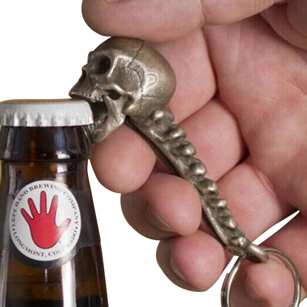 1pcs Creative Skull Head Shaped Bottle Can Opener Stainless Steel Alloy Bottle Opener Homes Restaurants Bars Accessories