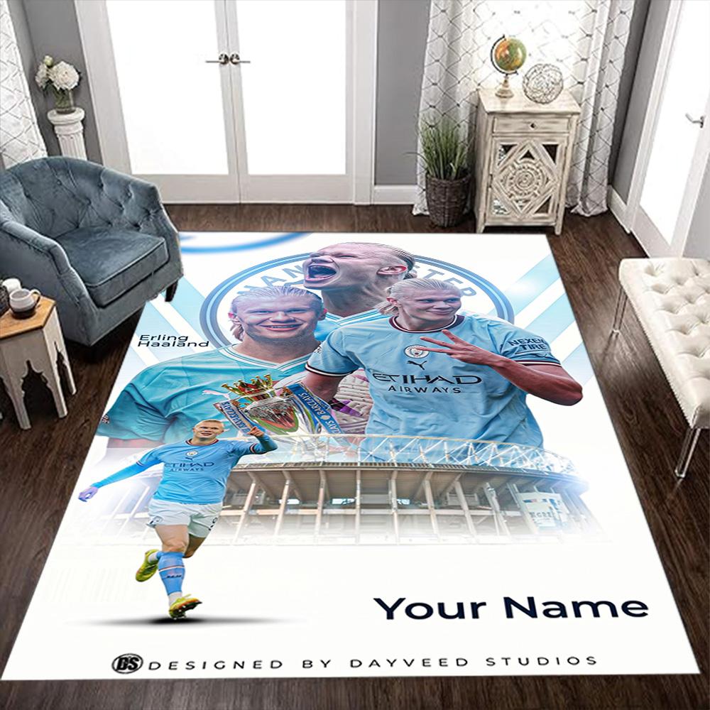Haaland (95) Personalized Name Area Rug Perfect for Kitchen Dormitory Playrooms Bedrooms Anti-slip Rug Decorate Offices Spiritual Gift