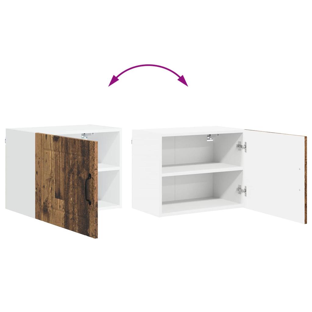 Wall Cabinet LUCCA Reclaimed Wood Look 50 X 31 X 40 Cm Particleboard