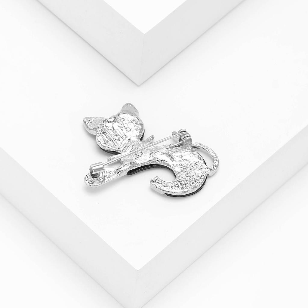 Creative High-End Shell Cat Brooch Jewelry, Fashionable Personalized Alloy Pin Brooch