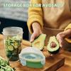 Reusable Avocado Storage Container Plastic Flip Top Fresh Fruit Keeper Box Rectangle Shape Food Saver Pod Dishwasher Safe