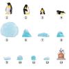Penguin Series Ice Hockey Micro-landscape Resin Ornaments for Fish Tanks