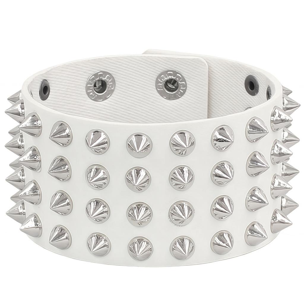 DIEZI Punk Vintage Gothic Goth Men Wrap Bracelet For Women Harajuku Black PU Leather Rivet Charm Bracelet Bangles Jewelry