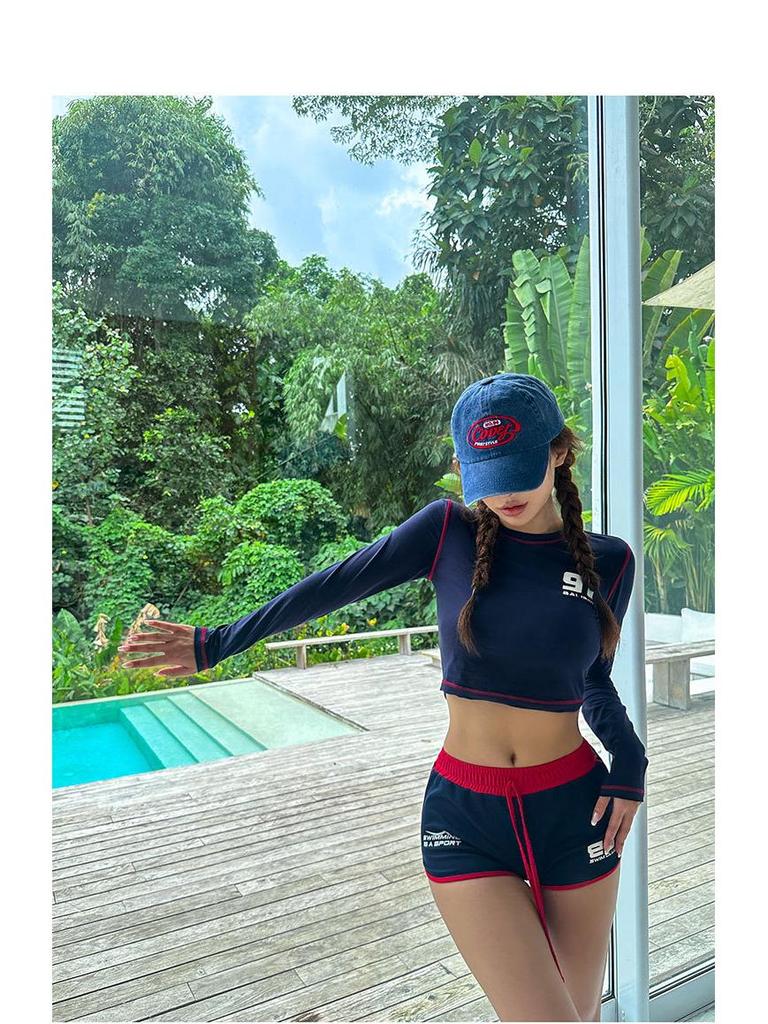 Hot Selling Women's Long Sleeve Swimsuit - Sun Protection, Tummy Control, Sporty & Sexy Style