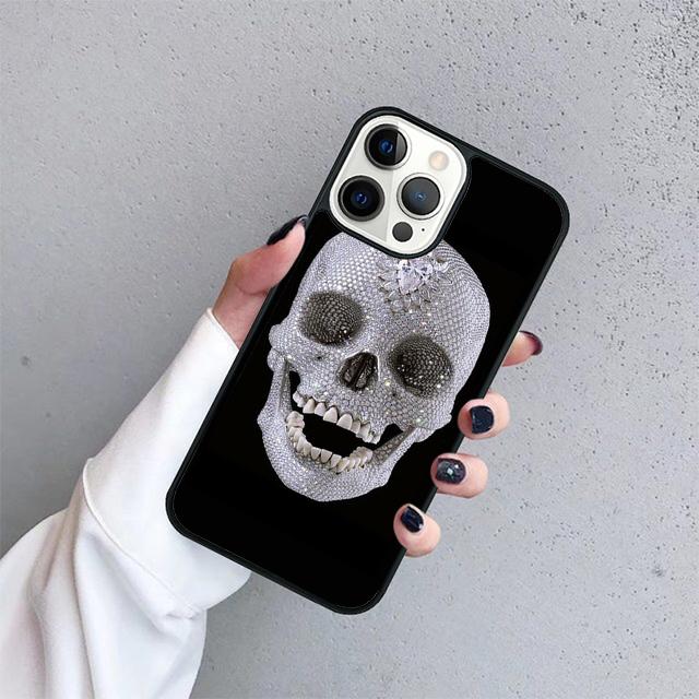 DIAMOND SKULL Phone Case Cover For iPhone 17 Air 15 16e 14 13 Pro Max 12 11 Pro Max Max Plus