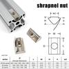 20X M3 M4 M5 M6 M8 M10 T Shape Block Sliding Nut Hammer Spring Ball for 20 30 40 45 Series Aluminum Profile Extrusion Slot Track