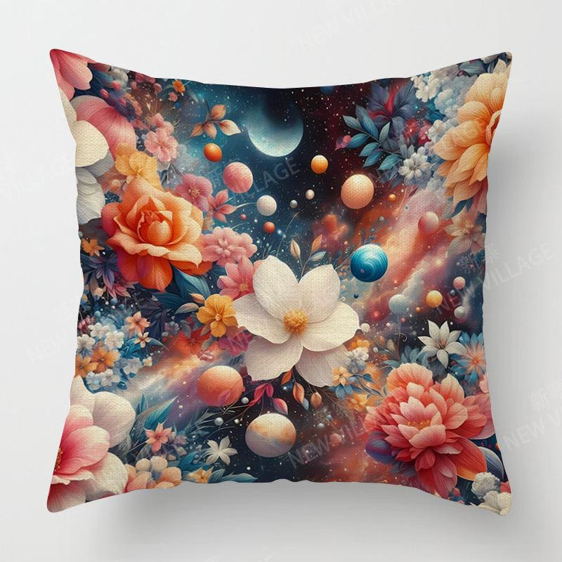 Scandinavian Plant Print Pillow Cover Living Room Sofa Cushion Cover Modern Simple Ins Style Home Decoration 40x40cm