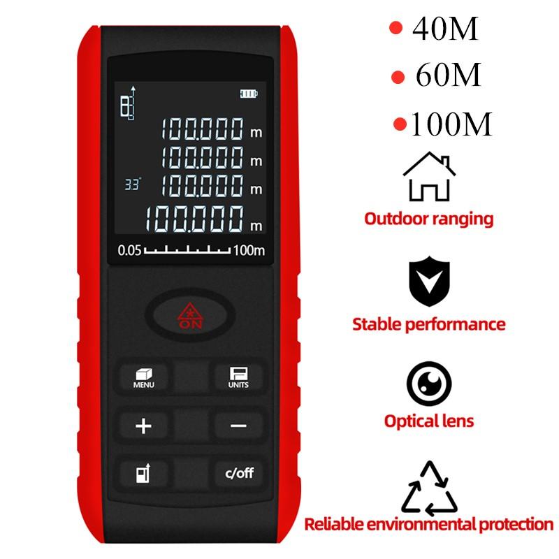 Professional Laser Rangefinder 40M 60M 100M Laser Distance Meter Trena Laser Tape Range Finder Build Measure Device Ruler