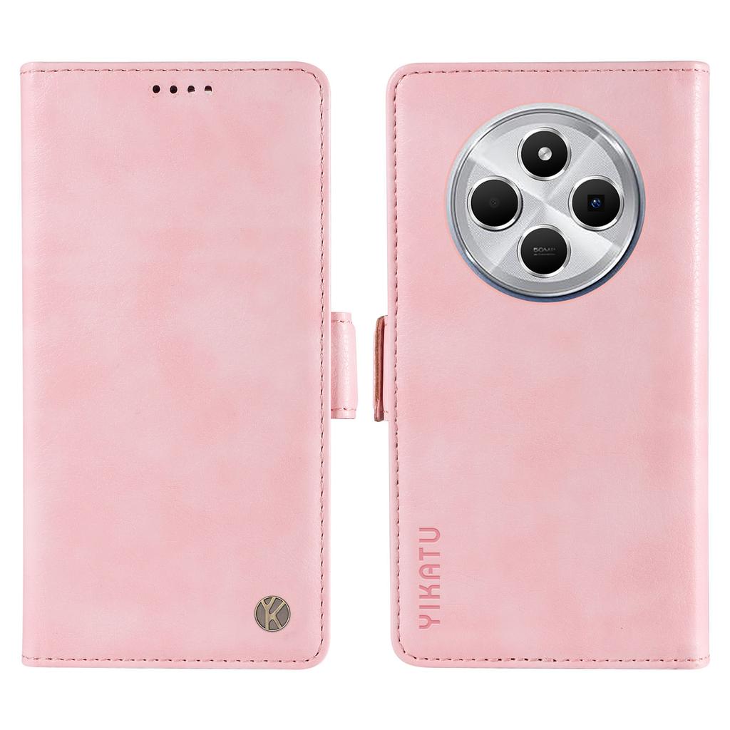 YIKATU YK-007 For Xiaomi Poco C75 4G/Redmi 14R 5G/14C 4G Case Side Buckle PU Leather Phone Cover Litchi Texture
