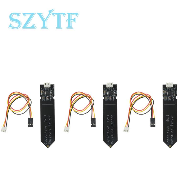 1-10PCS Capacitive Soil Moisture Sensor Module Wide Voltage 3.3V Corrosion Resistant W/ Gravity for Arduino Soil Moisture Sensor