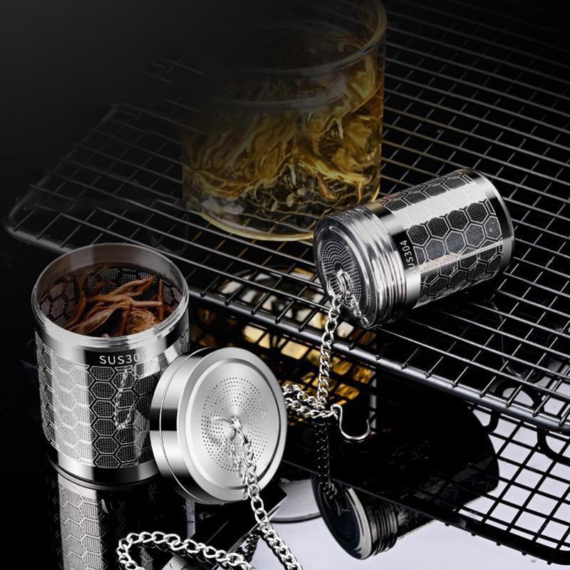 

Tea Infuser Extra Fine Mesh Tea Strainers For Loose Tea Stainless Steel Tea Strainer With Extended Chain Hook серебряный