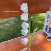 Buquê de Flores de Lã Tricotado à Mão: Ornamento de Rosa, Lírio, Girassol Presente