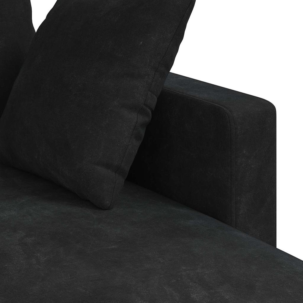 Black Sofa 198 x 134 x 80 cm Velvet