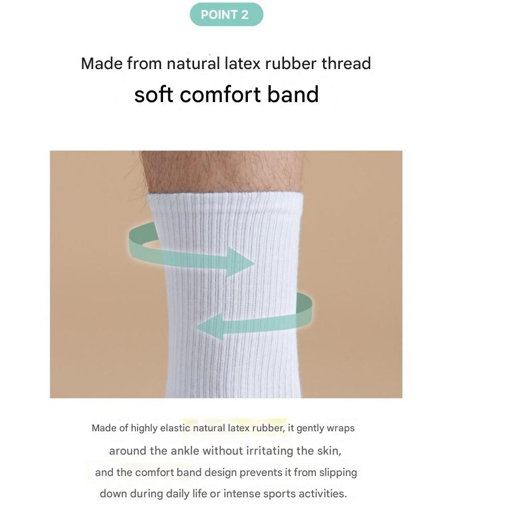 Sockpiens Men's Premium Short-Sleeve Sports Band Socks[7~9.5(US)6.5~9(UK)40~42.5(EU)] 8-Pair Set