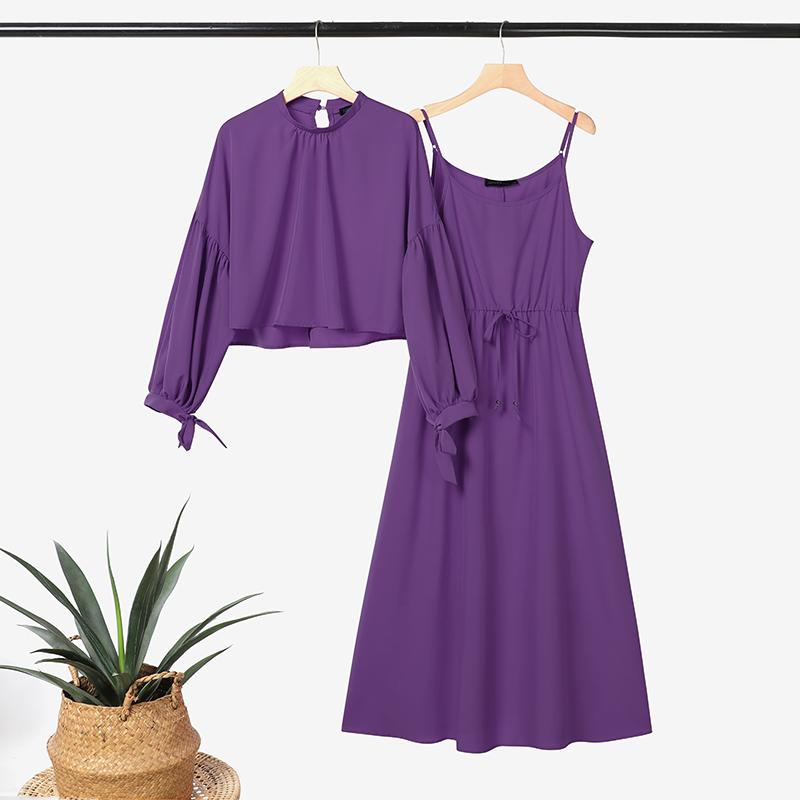 

ZANZEA Women Long Sleeve Blouse and Dress Summer Two Piece Suit Sets 5XL