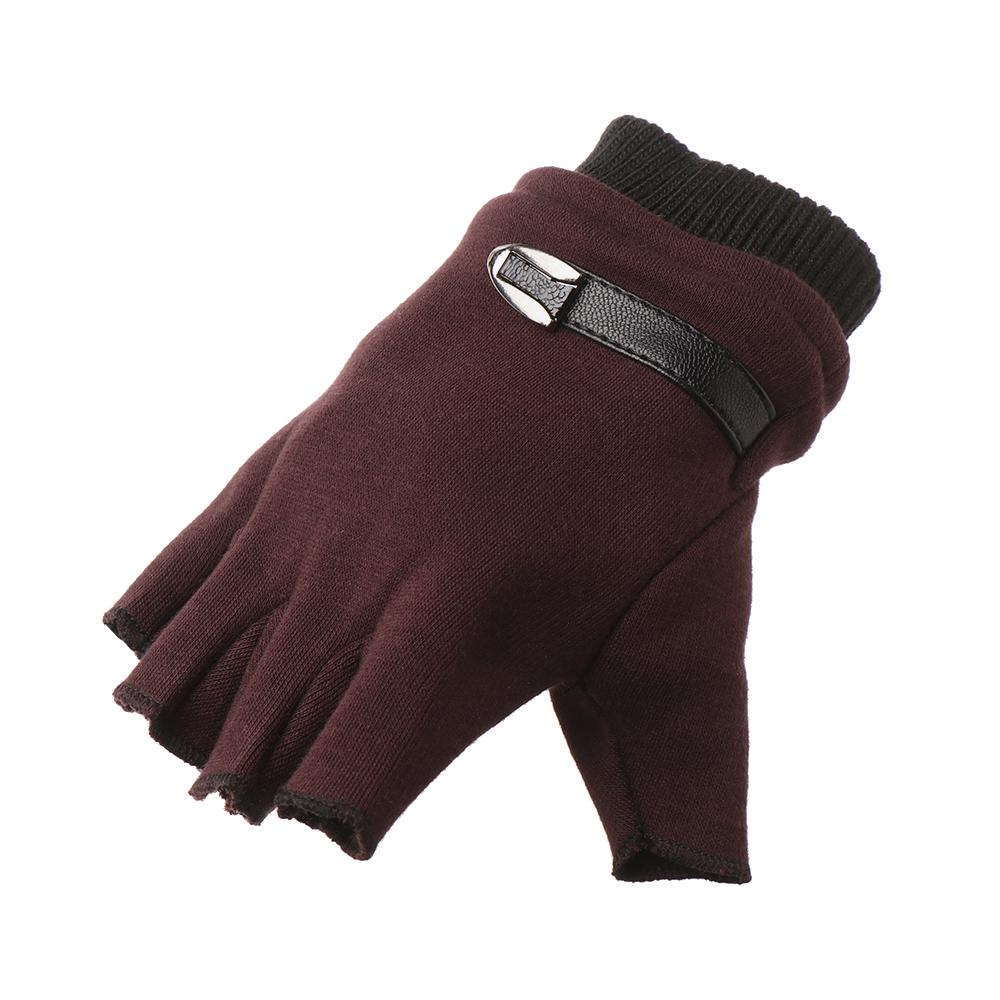 Soft Keep Warming Cycling Mittens Half Finger Winter Gloves Warm Gloves