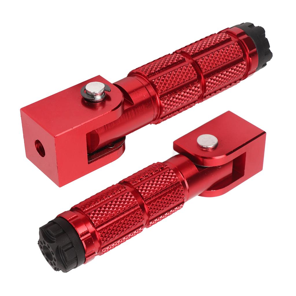 2Pcs Motorcycle Foldable Foot Pegs M8 Antislip Aluminium Alloy Universal for Bikes ATV UTV Go Kart
