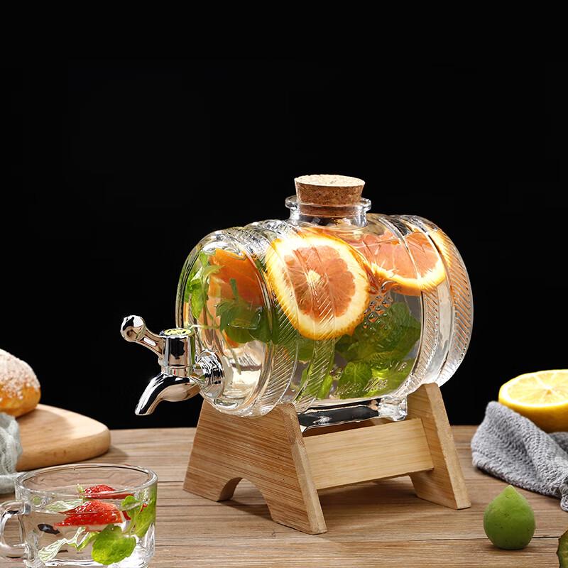 Glass Beverage Dispenser with Faucet