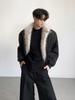 2025 Retro Men's Golden Eagle Fur Collar Winter Coat - Warm, Thickened Cotton Jacket