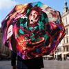 Powerful Demon Anime Automatic Folding Umbrella - 8-Rib Travel Umbrella with Auto Open/Close & Portable Gifts for holidays or birthdays