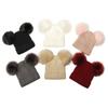 High Stretch Thick Beanie Warm Caps Women Pompom Hat Winter Hat Parent-child Hat