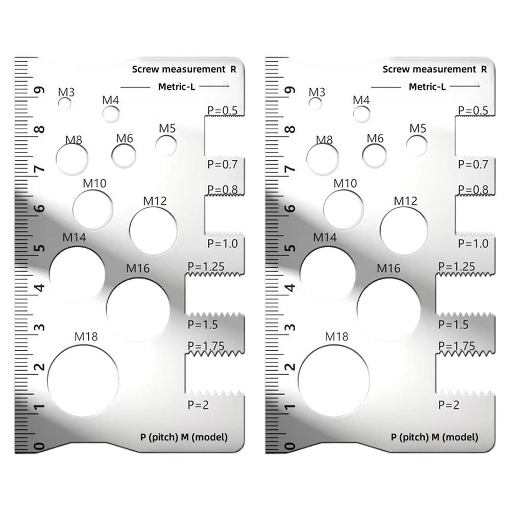 Metric Ruler Screw Pitch Gauge Thread Measuring Tool