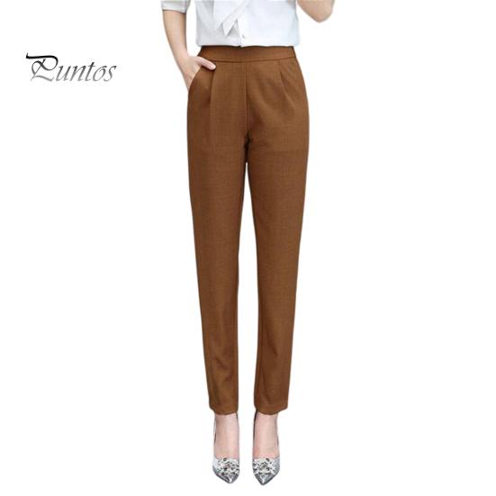 

Женские брюки, эластичные, с высокой талией, однотонные, облегающие брюки с карманами, повседневные, для поездок на работу, офисные женские брюки L