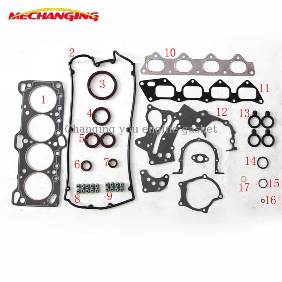 4G61 4G61T 4G67 FOR MITSUBISHI COLT MIRAGE III GTi LANCER IV 16V 1.6 Engine Rebuild Kits Engine Gasket MD997473 Mechanging