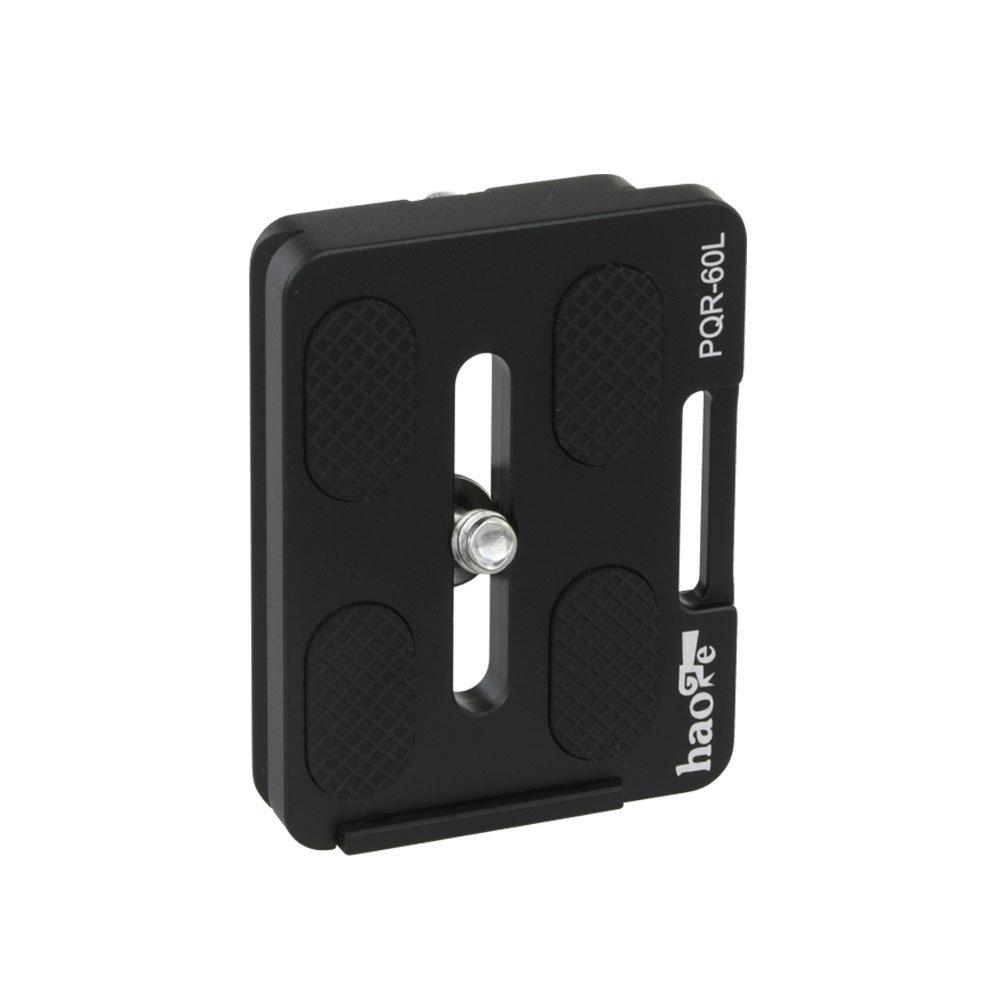

Haoge PQR-60L 60mm Universal QR Camera Body Quick Release Plate with Fixed Lip Flange for Arca Swiss Standard Tripod Ball Head Clamp