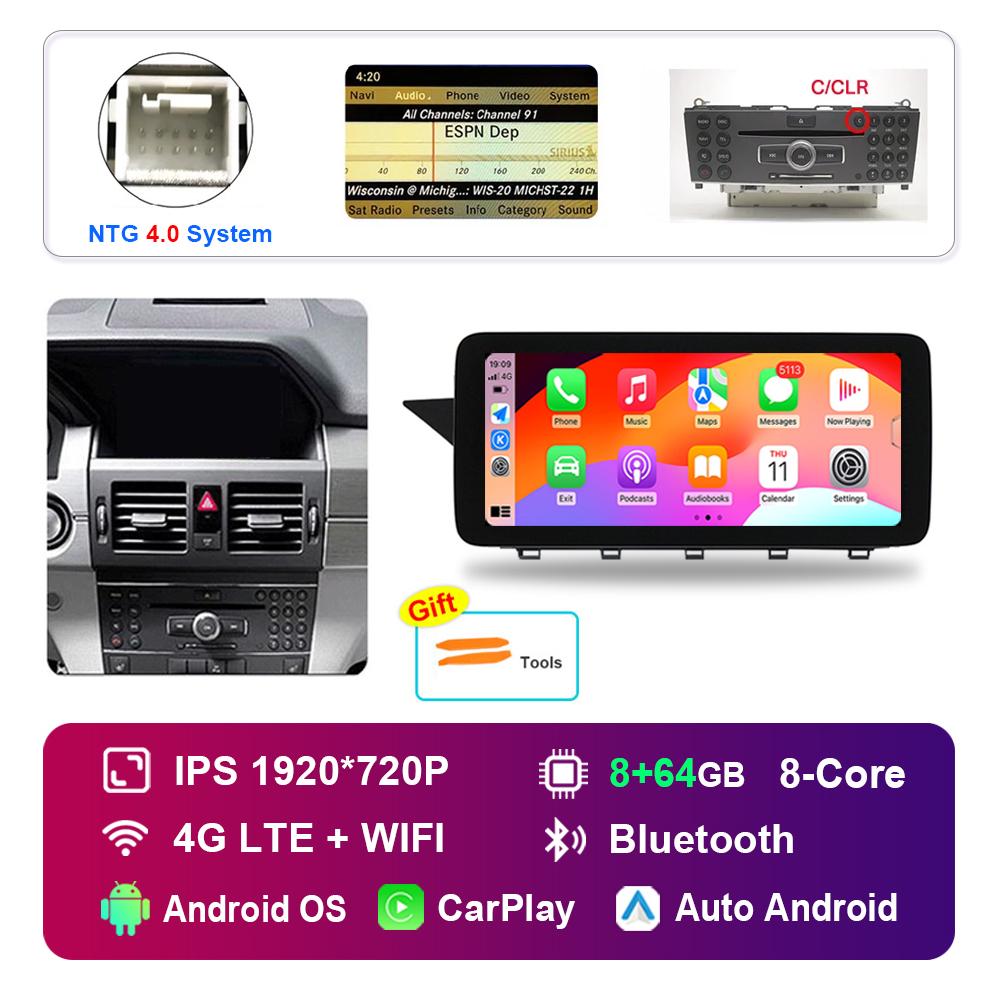 12.3'' for Mercedes Benz GLK Class X204 2008 - 2015 NTG 4.0 4.5 System Android Car Radio Multimedia Player HD Touch Screen
