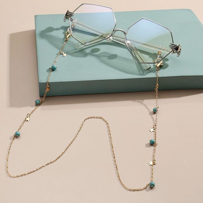 Fashion Turquoise Accessories, Non-slip Multi-purpose Chain, Mask Chain, Personalized Star Pendant, Glasses Chain.