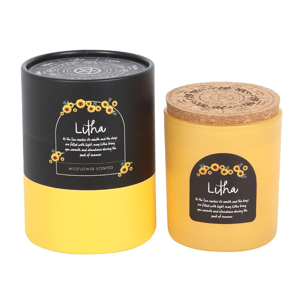 Something Different Wheel Of The Year Wildflower Litha Candle & Holder Set