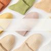 Summer Sweat-absorbing and Breathable Thin Solid-color Cotton Socks for Women, Double-needle Combed Cotton Short Socks for Women