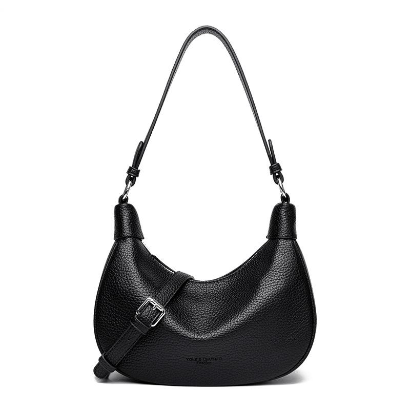 

Стильная сумочка в модном корейском стиле и простая сумка через плечо в форме полумесяца чёрный