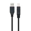 NANO CABLE USB 3.0 Printer Cable Nanocable 10.01.0802-bk/ Usb Type-b Male - Usb Male/ 2m/ Black