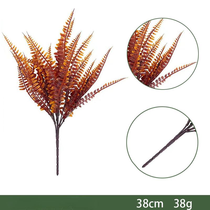 Artificial 7-fork Plastic Persian Grass Autumn-color Artificial Grass Black Plants Persian Ferns Fake Flower Decoration