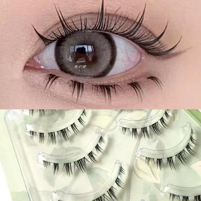5 Pairs Thick Lower Eyelashes Clear Band Under Eye Lashes Soft Lower Eyelash Handmade Manga Bottom Lashes Makeup Tools